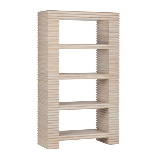 Crestview Collection - Piper 84.45 in. Cream Solid Wood 4 Shelf Etagere - CVFDR1227 view 1