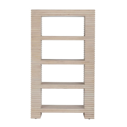 Crestview Collection - Piper 84.45 in. Cream Solid Wood 4 Shelf Etagere - CVFDR1227 view 2
