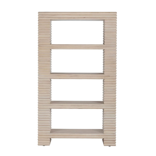 Crestview Collection - Piper 84.45 in. Cream Solid Wood 4 Shelf Etagere - CVFDR1227 view 2