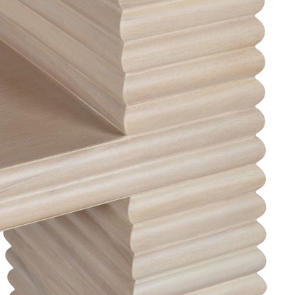 Crestview Collection - Piper 84.45 in. Cream Solid Wood 4 Shelf Etagere - CVFDR1227 view 3