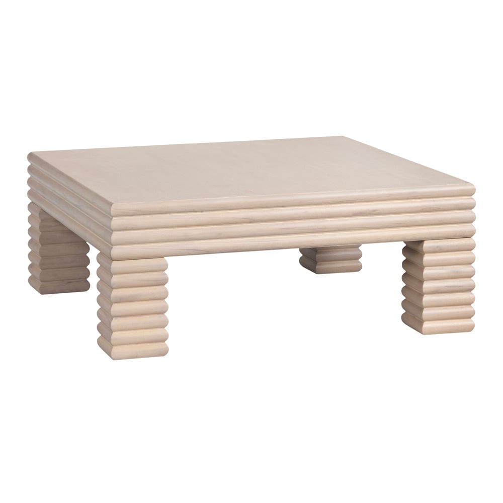Crestview Collection - Piper Cream Solid Wood Square Coffee Table / Cocktail Table - CVFDR1224 view 1