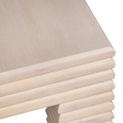 Crestview Collection - Piper Cream Solid Wood Square Coffee Table / Cocktail Table - CVFDR1224 view 3