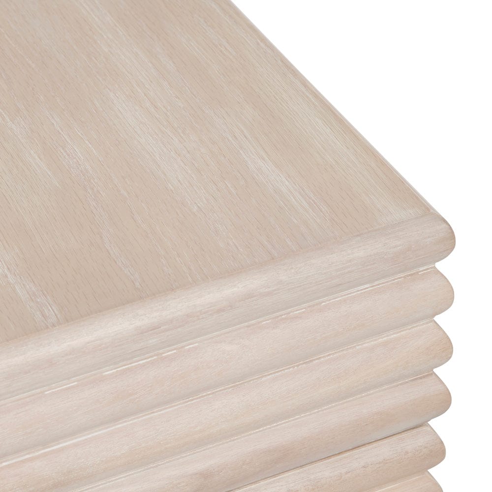 Crestview Collection - Piper Square Cream Solid Wood Accent End Table - CVFDR1225 view 3