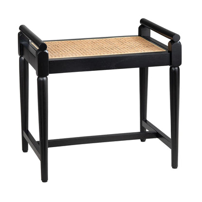 Crestview Collection - Port Royal 22 in. Brown Upholstered Accent Bench with Black Solid Wood Frame - CVFDR1032 view 1