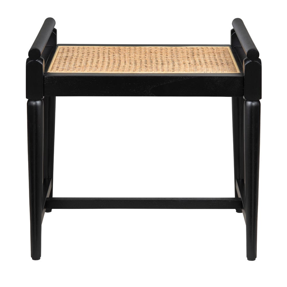 Crestview Collection - Port Royal 22 in. Brown Upholstered Accent Bench with Black Solid Wood Frame - CVFDR1032 view 2