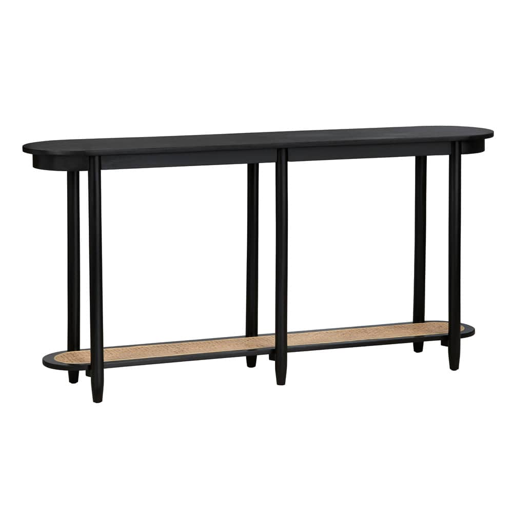 Crestview Collection - Port Royal 64 in. Black Solid Wood Accent Console Sofa Table - CVFDR1039 view 1