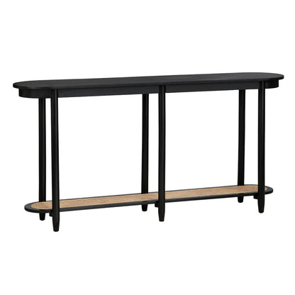 Crestview Collection - Port Royal 64 in. Black Solid Wood Accent Console Sofa Table - CVFDR1039 view 1