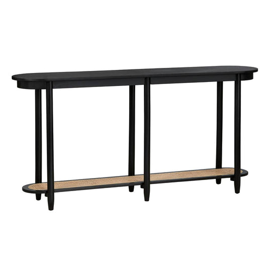 Crestview Collection - Port Royal 64 in. Black Solid Wood Accent Console Sofa Table - CVFDR1039 view 1