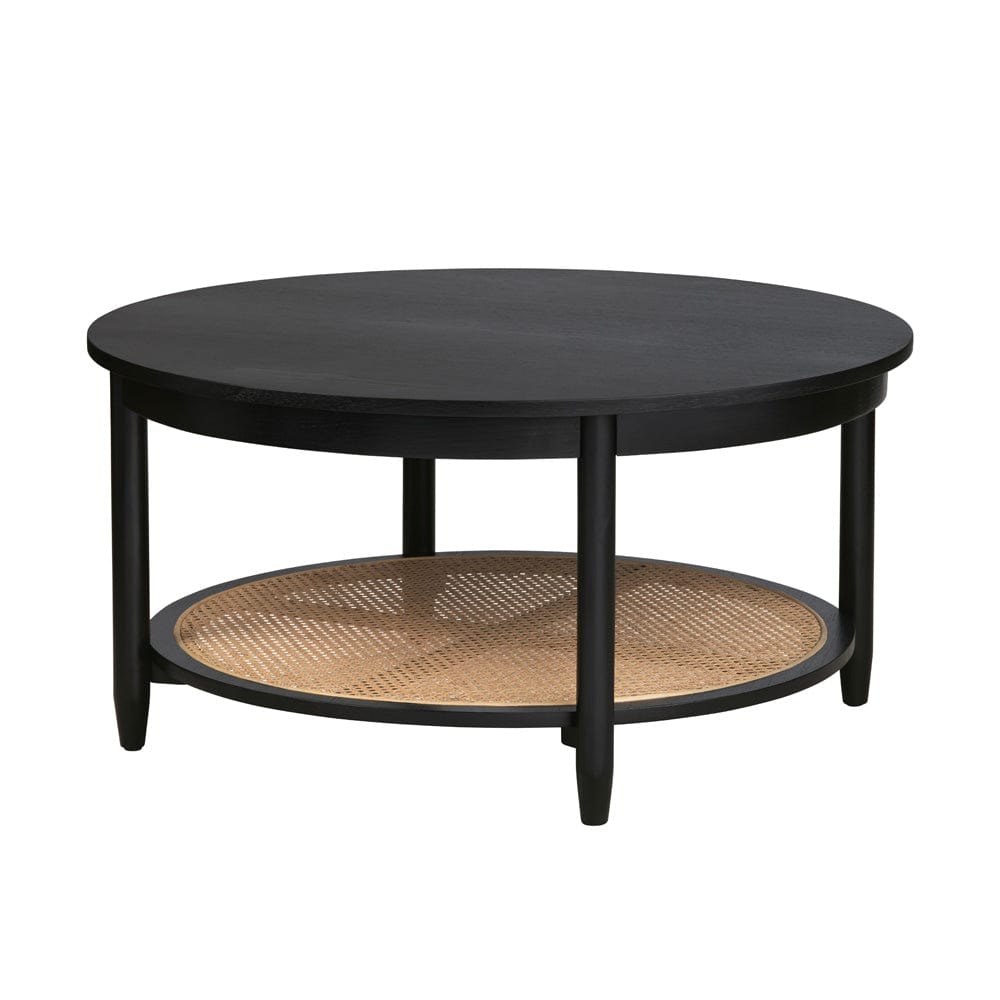 Crestview Collection - Port Royal Black Solid Wood Round Coffee Table / Cocktail Table - CVFDR1037 view 1