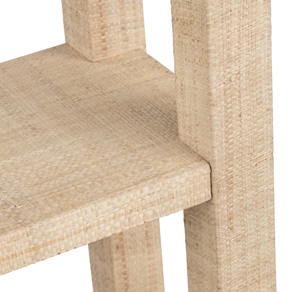 Crestview Collection - Providence 78 in. Tan Rafia 4 Shelf Etagere - CVFDR1009 view 3