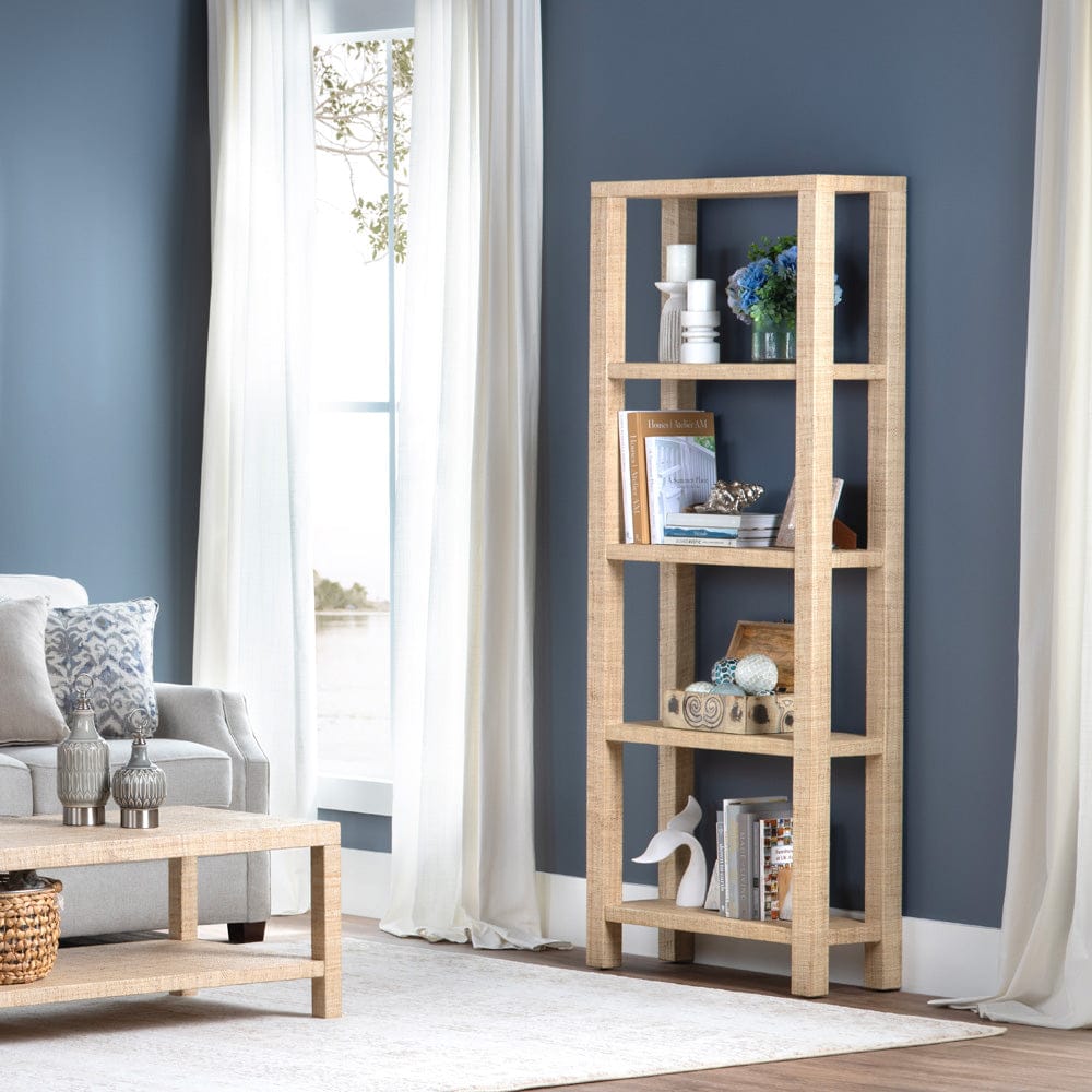Crestview Collection - Providence 78 in. Tan Rafia 4 Shelf Etagere - CVFDR1009 view 4