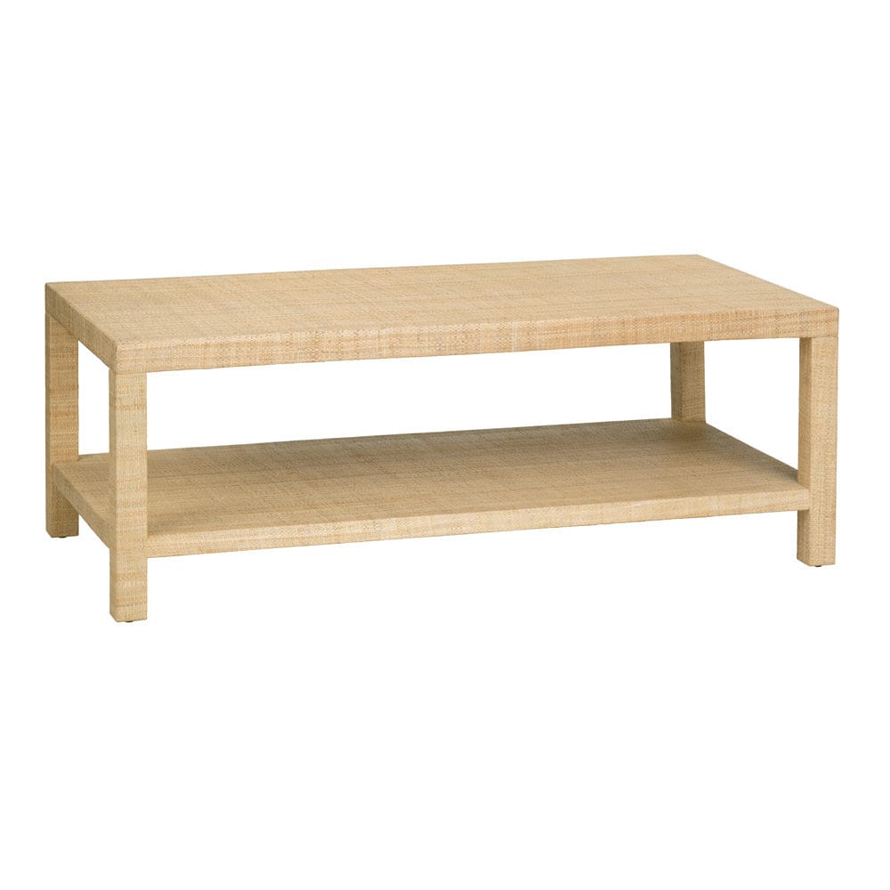 Crestview Collection - Providence Tan Rafia Rectangle Coffee Table / Cocktail Table - CVFDR1007 view 1