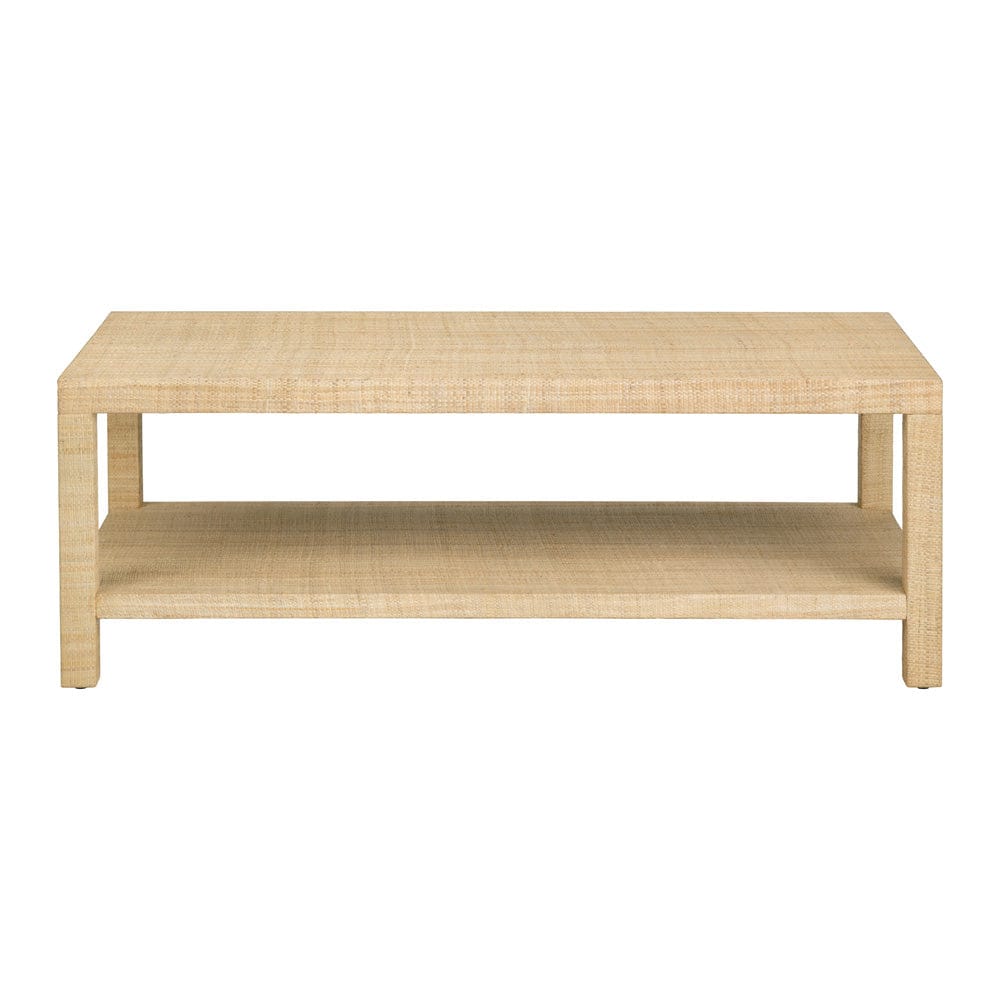 Crestview Collection - Providence Tan Rafia Rectangle Coffee Table / Cocktail Table - CVFDR1007 view 2