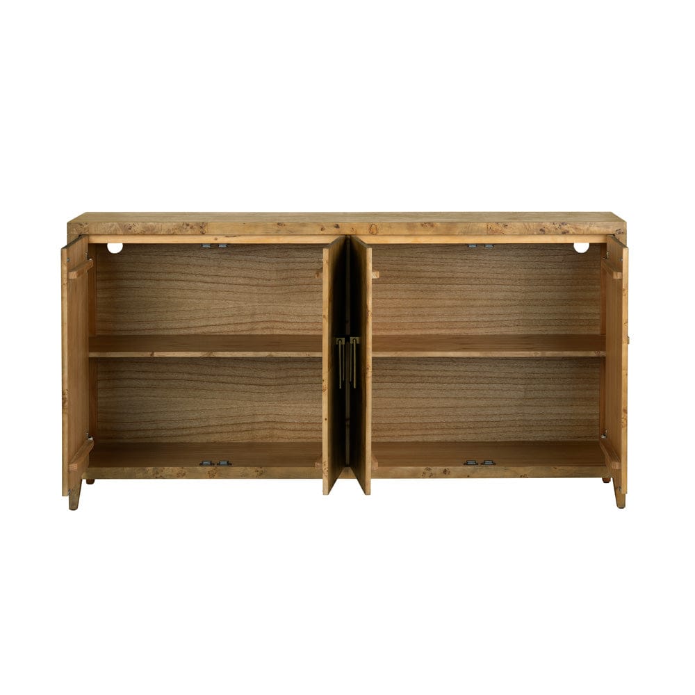 Crestview Collection - Richmond 72 in. Brown Solid Wood 4 Door Media Credenza / Sideboard - CVFDR1034 view 3