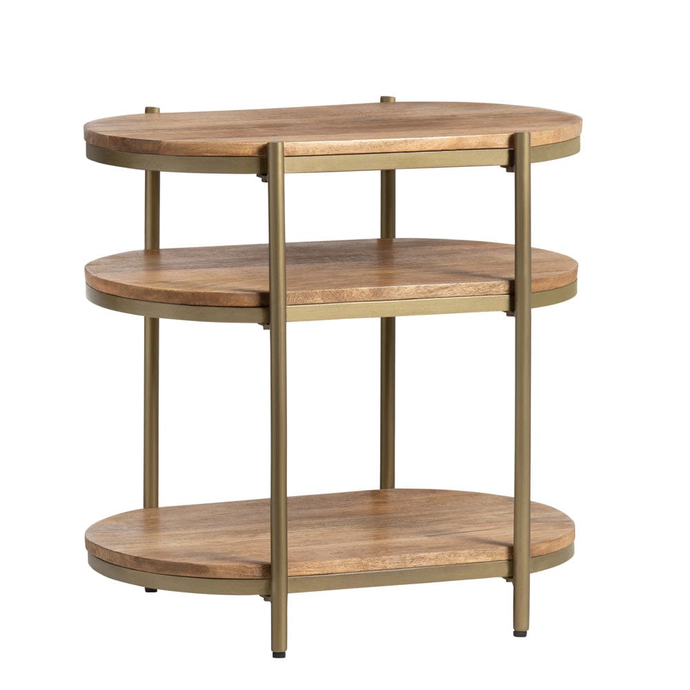 Crestview Collection - Rockwell Oval Brown Solid Wood Accent End Table - CVFNR4217 view 1