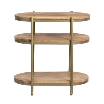 Crestview Collection - Rockwell Oval Brown Solid Wood Accent End Table - CVFNR4217 view 2