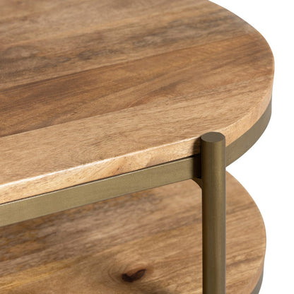Crestview Collection - Rockwell Oval Brown Solid Wood Accent End Table - CVFNR4217 view 3