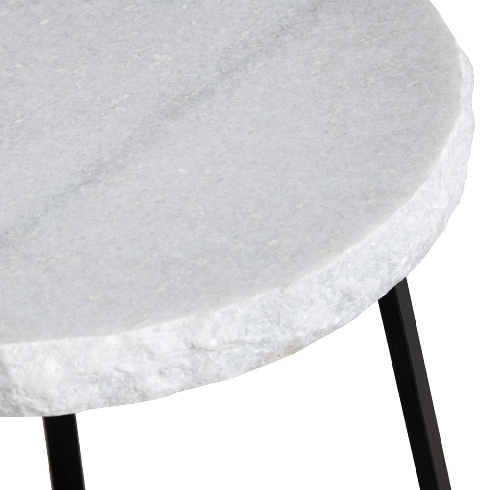 Crestview Collection - Round Black Marble Accent End Table - CVFNR4810 view 3