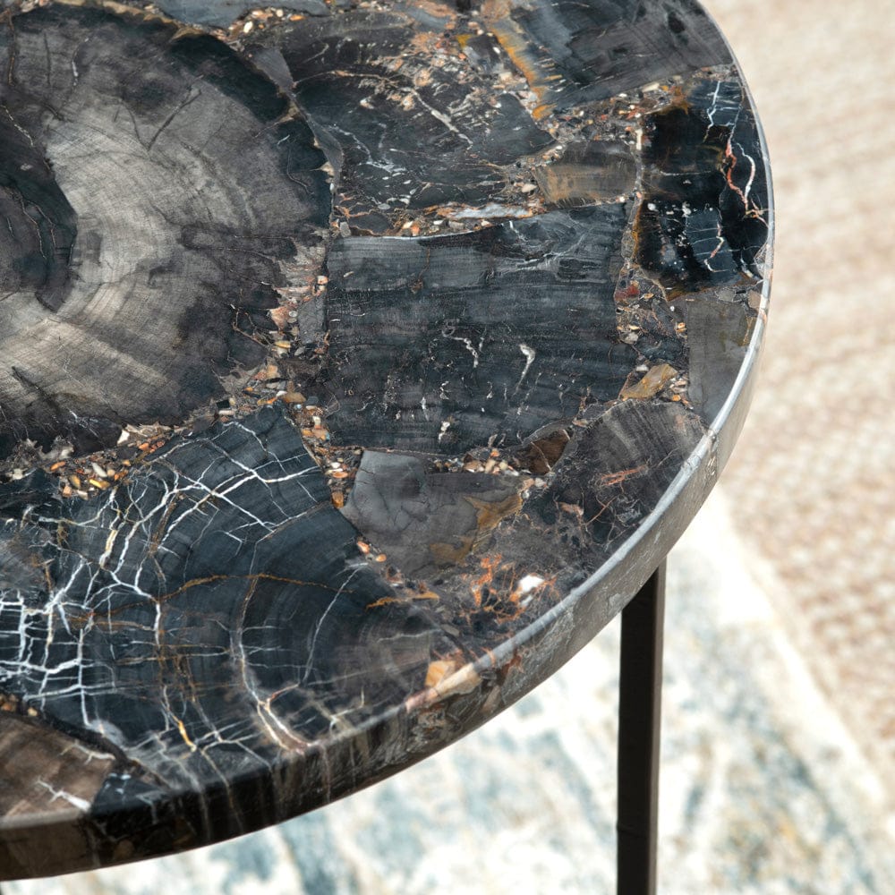 Crestview Collection - Round Black Solid Wood Accent End Table - CVFNR4599 view 3