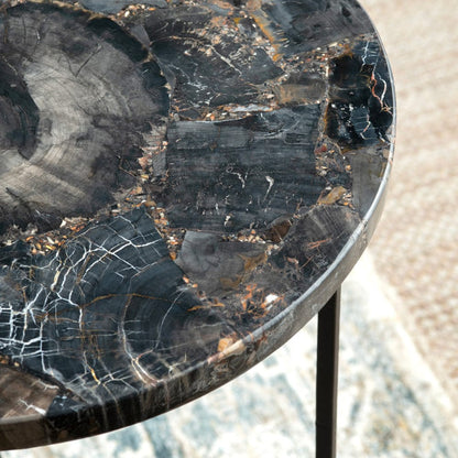 Crestview Collection - Round Black Solid Wood Accent End Table - CVFNR4599 view 3