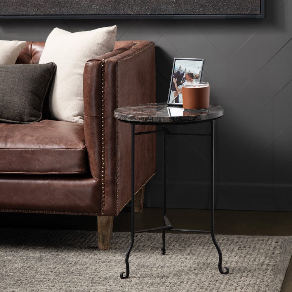 Crestview Collection - Round Black Solid Wood Accent End Table - CVFNR4599 view 7