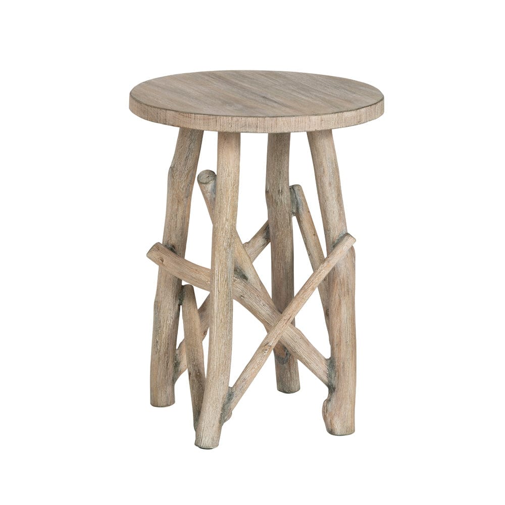 Crestview Collection - Round Brown Solid Wood Accent End Table - CVFDR1324 view 1