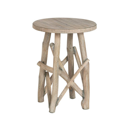Crestview Collection - Round Brown Solid Wood Accent End Table - CVFDR1324 view 1