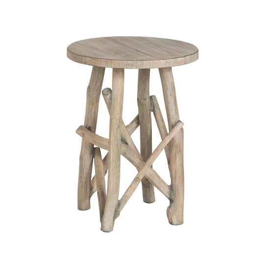 Crestview Collection - Round Brown Solid Wood Accent End Table - CVFDR1324 view 1