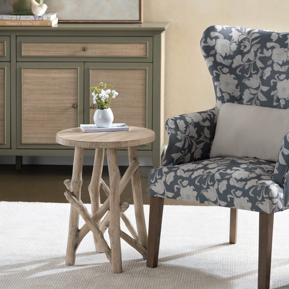 Crestview Collection - Round Brown Solid Wood Accent End Table - CVFDR1324 view 4