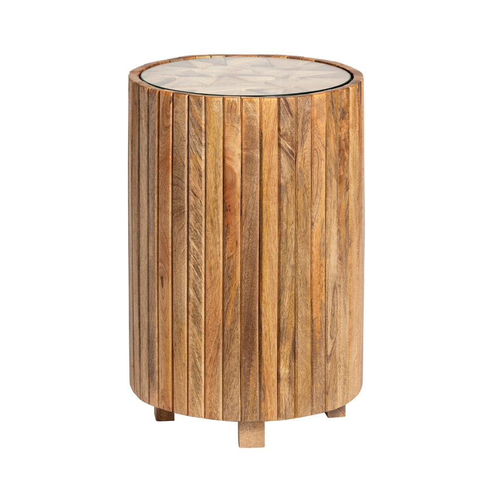 Crestview Collection - Round Brown Solid Wood Accent End Table - CVFNR4229 view 1