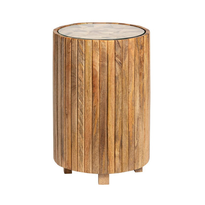 Crestview Collection - Round Brown Solid Wood Accent End Table - CVFNR4229 view 1