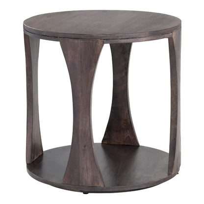 Crestview Collection - Round Brown Solid Wood Accent End Table - CVFNR4268 view 1