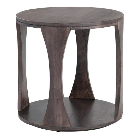 Crestview Collection - Round Brown Solid Wood Accent End Table - CVFNR4268 view 1
