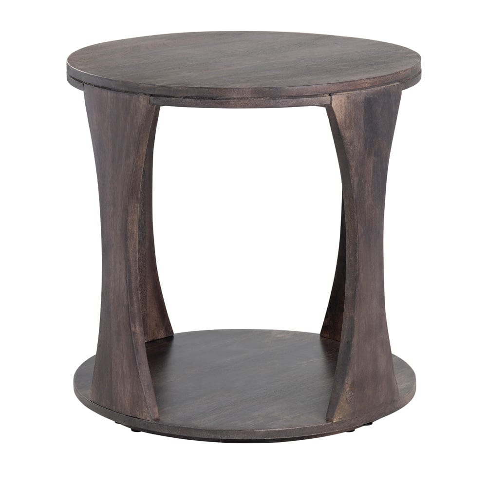 Crestview Collection - Round Brown Solid Wood Accent End Table - CVFNR4268 view 2
