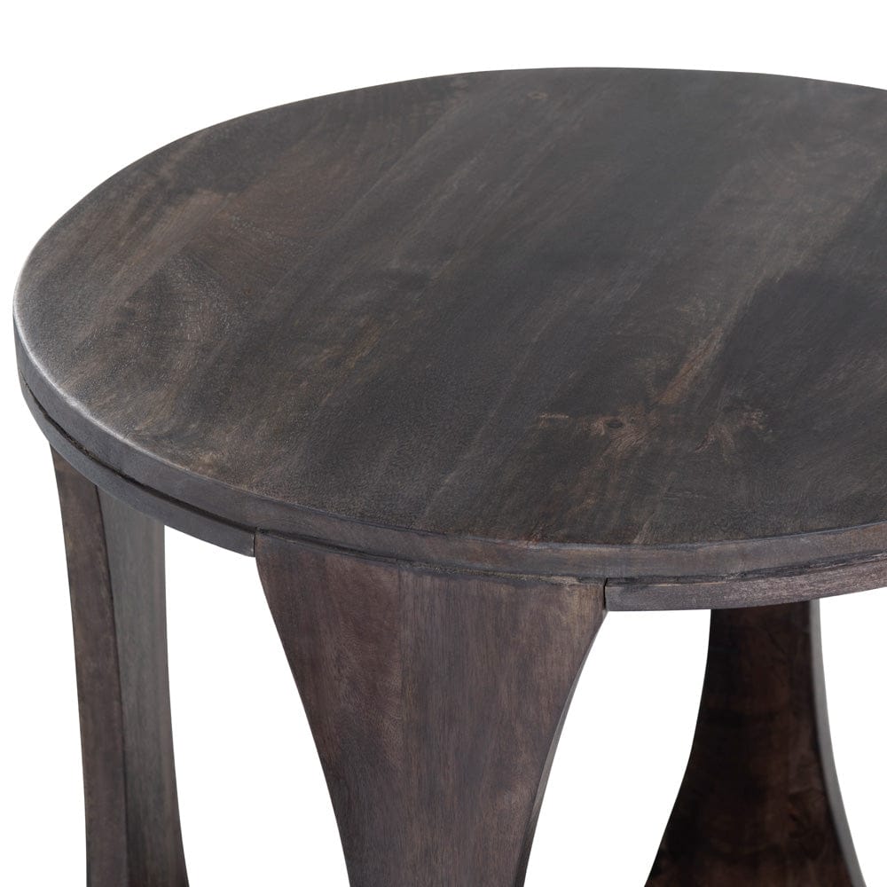 Crestview Collection - Round Brown Solid Wood Accent End Table - CVFNR4268 view 3