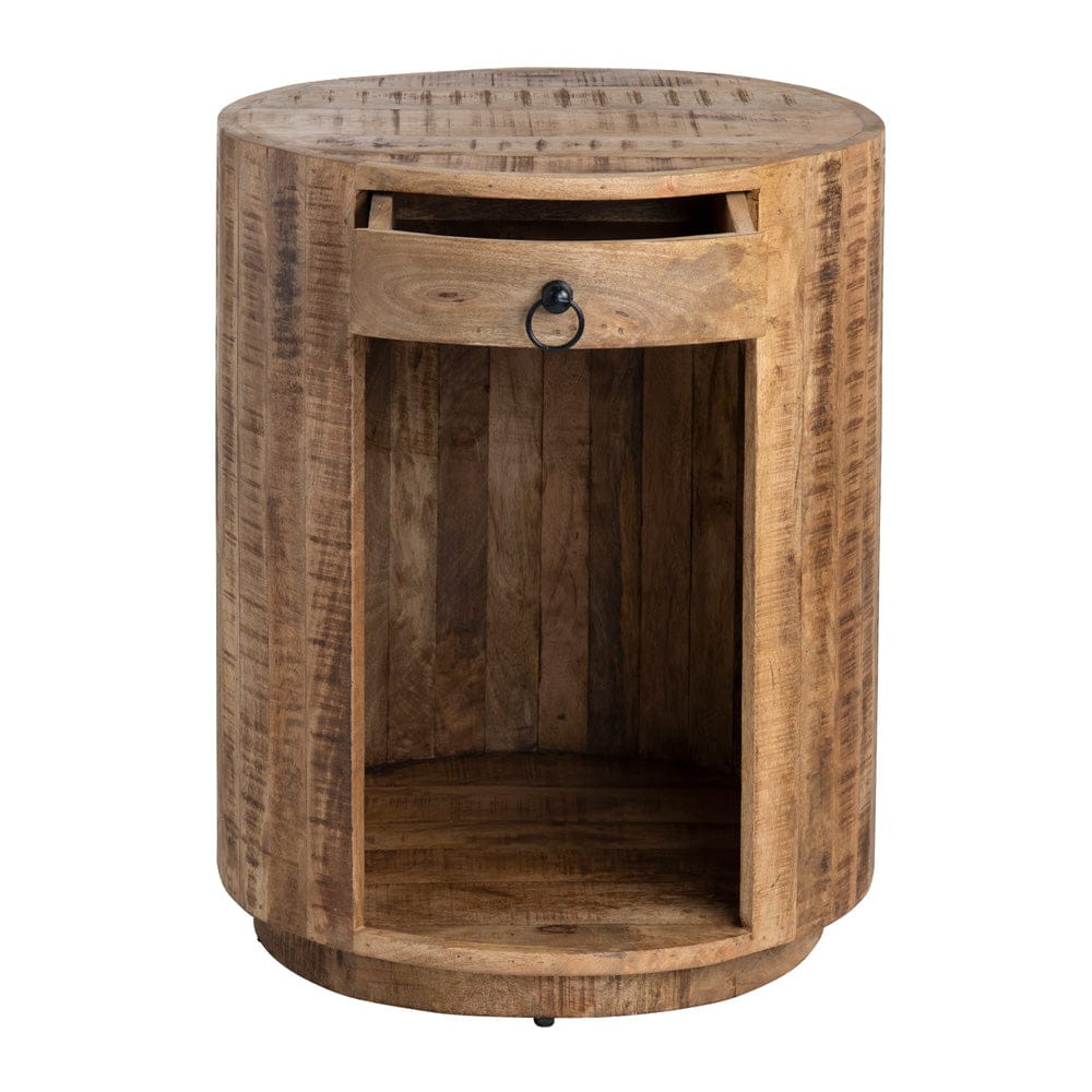 Crestview Collection - Round Brown Solid Wood Accent End Table - CVFNR4524 view 3