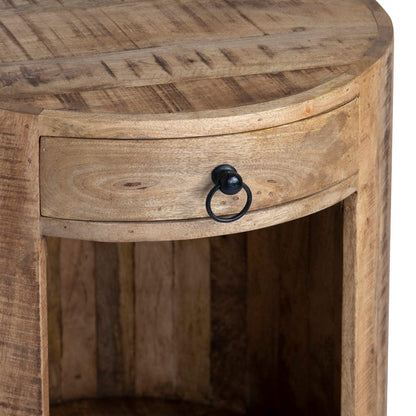 Crestview Collection - Round Brown Solid Wood Accent End Table - CVFNR4524 view 4