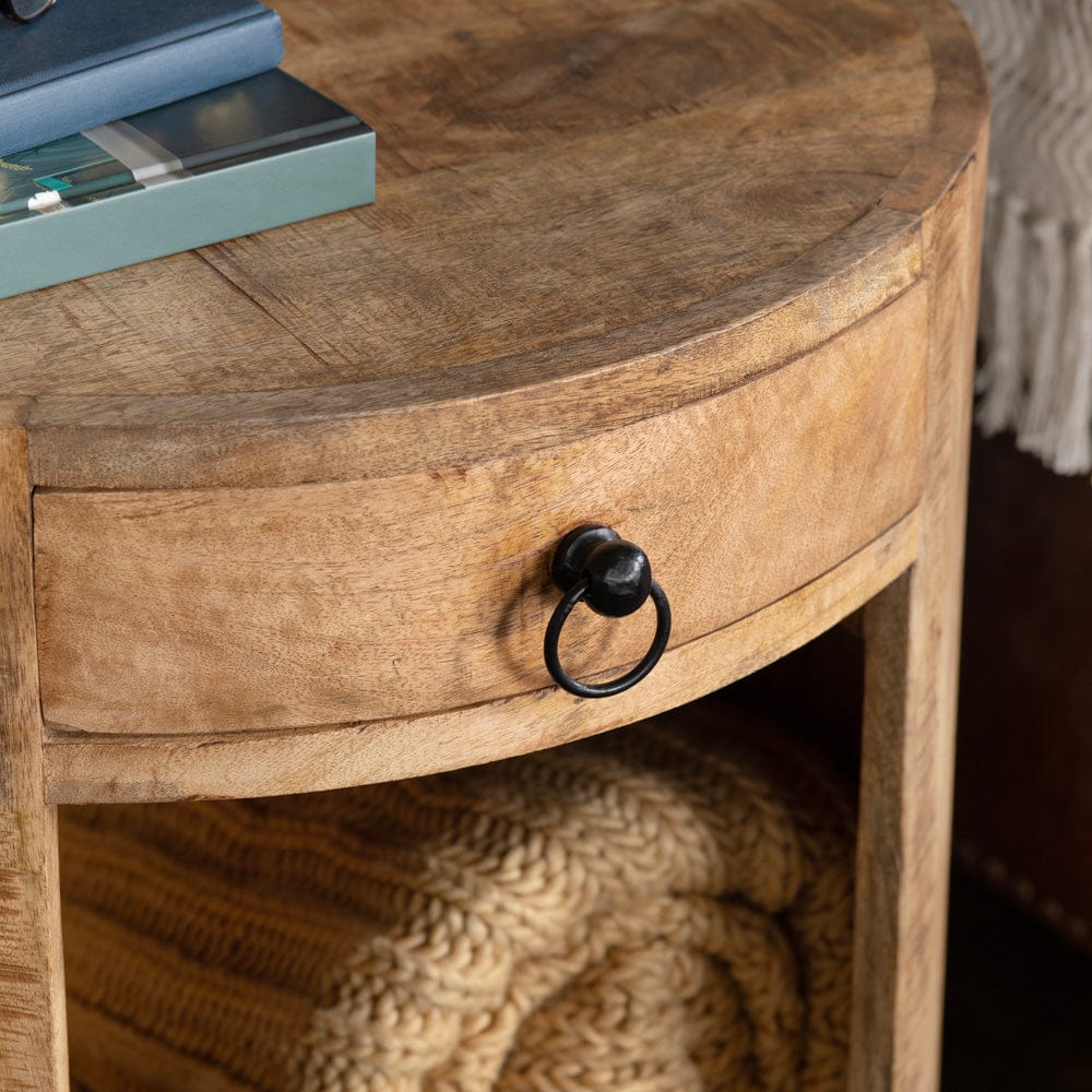 Crestview Collection - Round Brown Solid Wood Accent End Table - CVFNR4524 view 5