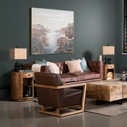 Crestview Collection - Round Brown Solid Wood Accent End Table - CVFNR4524 view 6