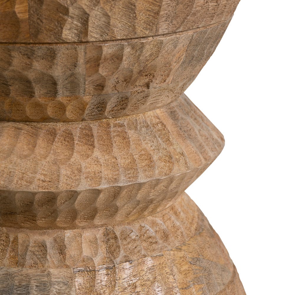 Crestview Collection - Round Brown Solid Wood Accent End Table - CVFNR4556 view 2