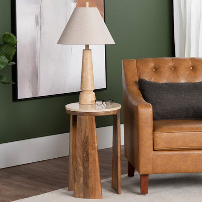 Crestview Collection - Round Brown Solid Wood Accent End Table - CVFNR4811 view 4