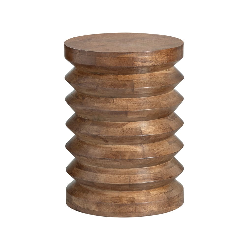 Crestview Collection - Round Brown Solid Wood Accent End Table - CVFNR4829 view 1