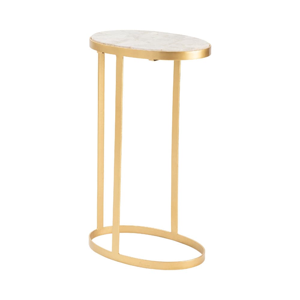 Crestview Collection - Round Gold Agate Accent End Table - CVFNR5073 view 1
