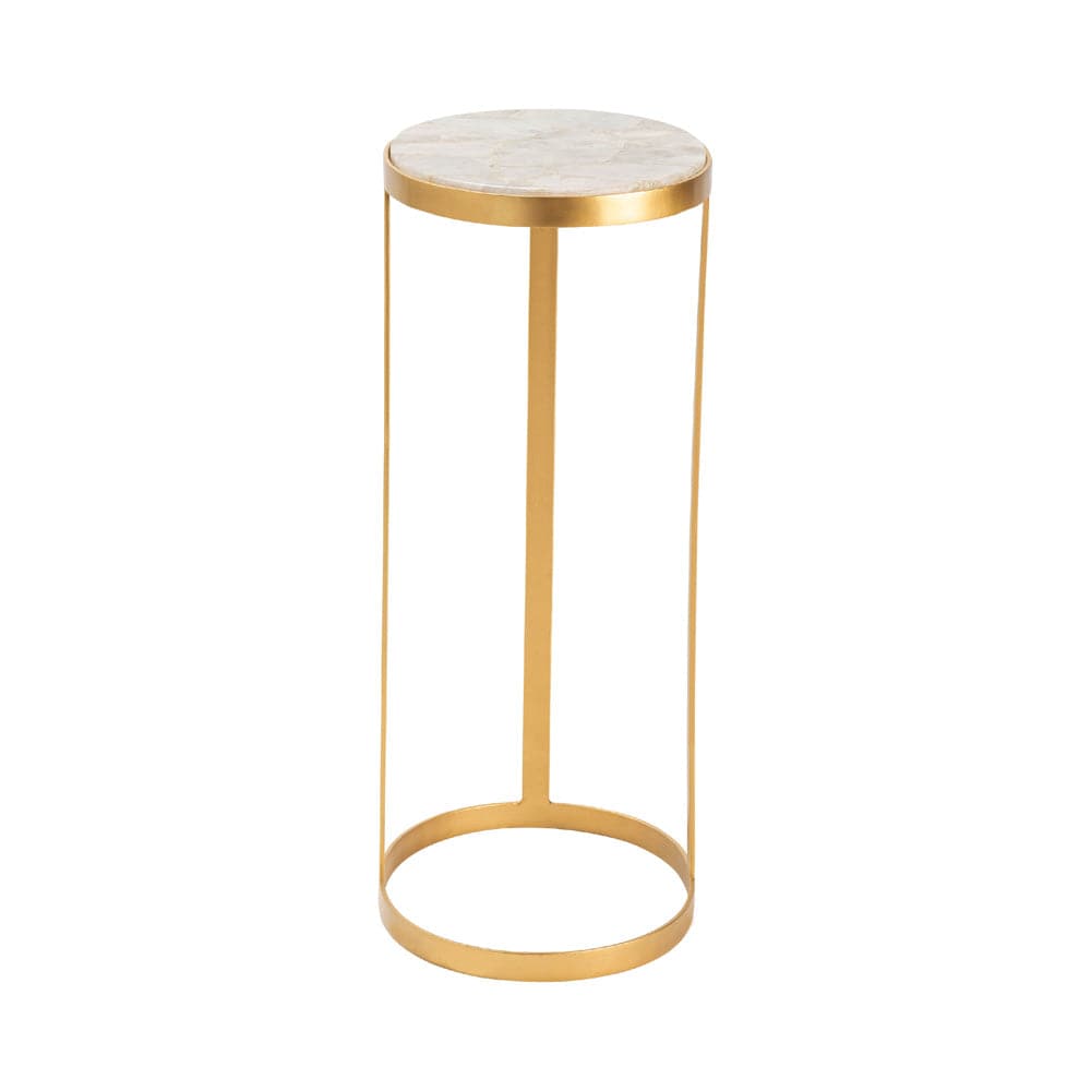 Crestview Collection - Round Gold Agate Accent End Table - CVFNR5073 view 2