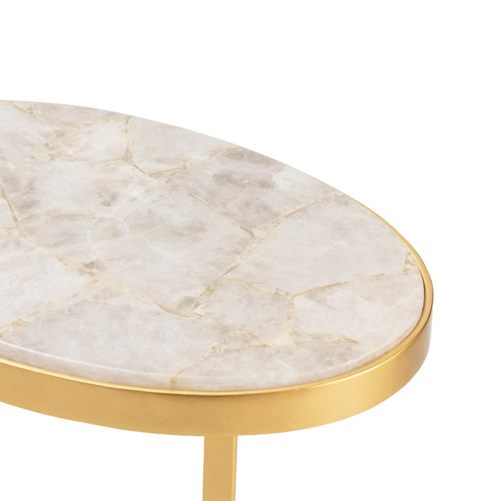 Crestview Collection - Round Gold Agate Accent End Table - CVFNR5073 view 3
