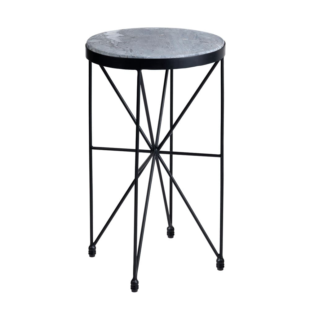 Crestview Collection - Round Gray Marble Accent End Table - CVFNR4601 view 1