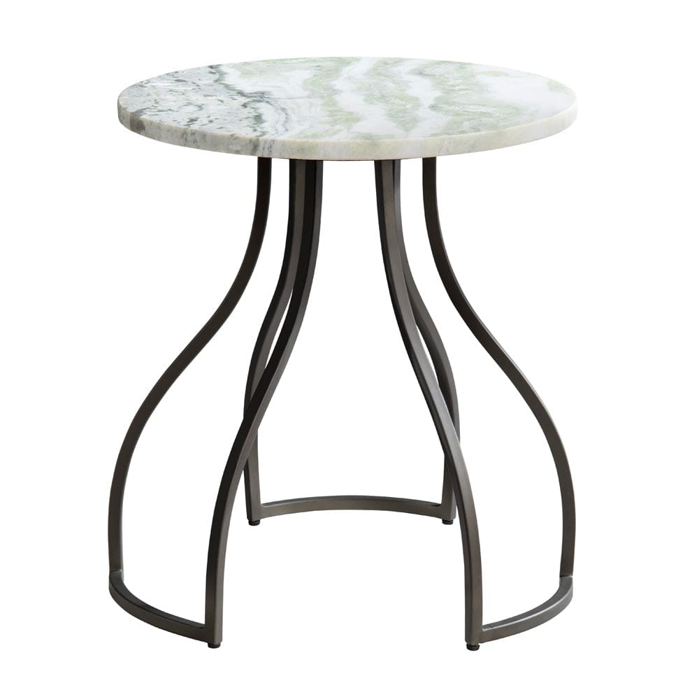 Crestview Collection - Round Green Marble Accent End Table - CVFNR4545 view 1