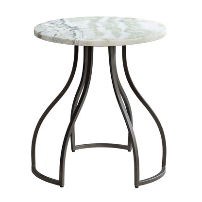 Crestview Collection - Round Green Marble Accent End Table - CVFNR4545 view 1