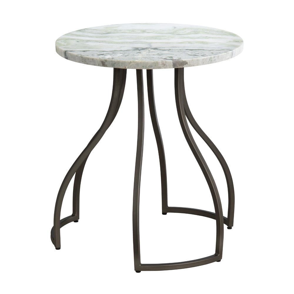Crestview Collection - Round Green Marble Accent End Table - CVFNR4545 view 2