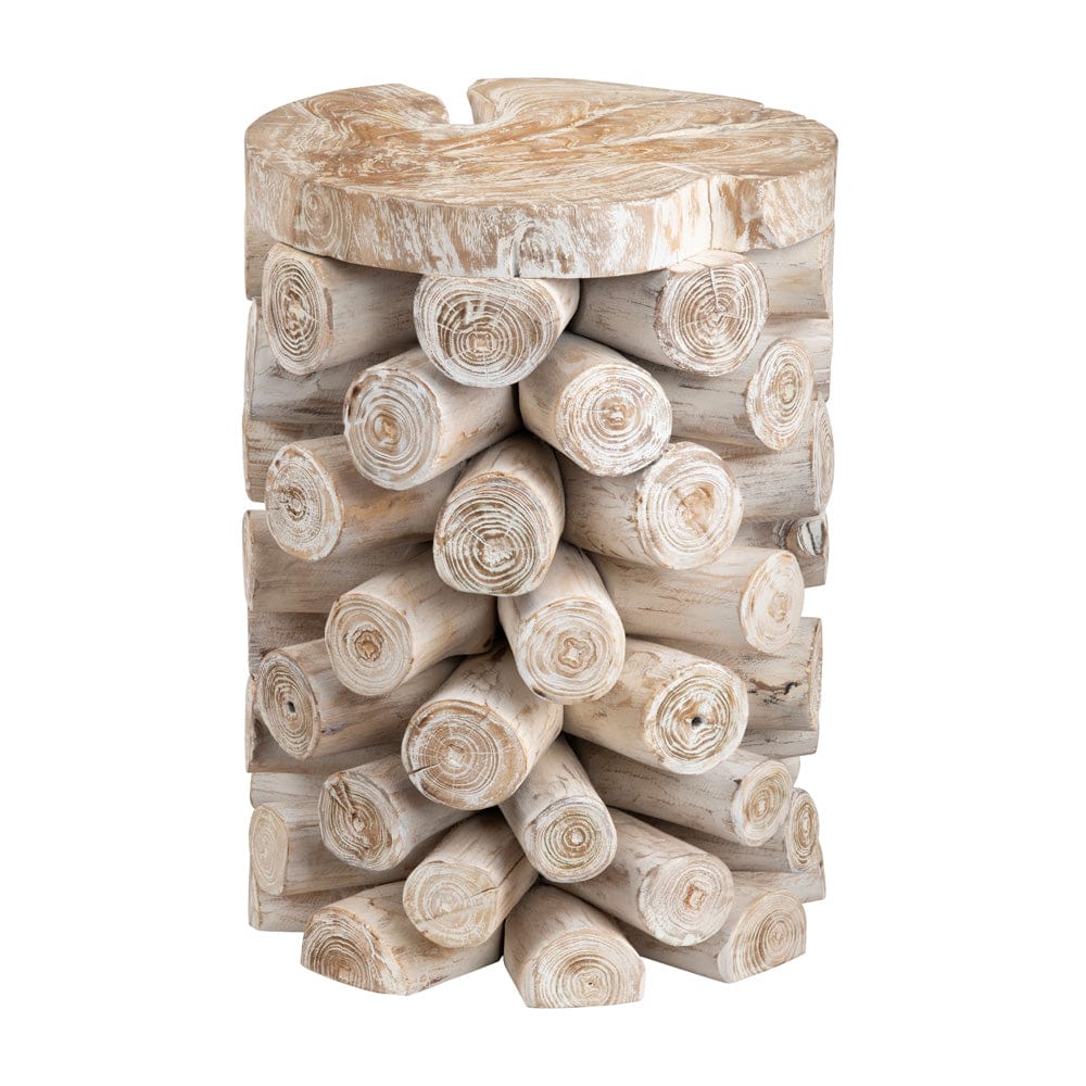 Crestview Collection - Round Tan Solid Wood Accent End Table - CVFDR1015 view 1